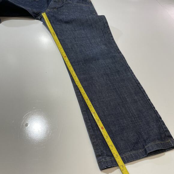 Theory Dark Blue Wash Straight-Leg Denim Button-Fly Jeans Men’s Size 30x28 - Picture 3 of 10